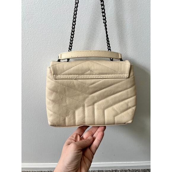 Davina Firenze beige clasp leather shoulder bag - Picture 5 of 5